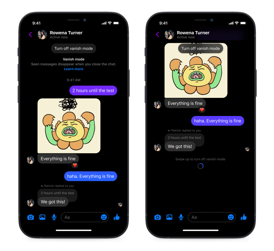 Messenger ajoute des paiements fractionnés un mode de disparition et