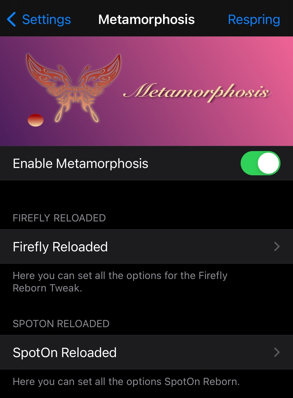 Tweak Jailbreak Metamorphosis Baru Menggabungkan Fitur Tweak Firefly