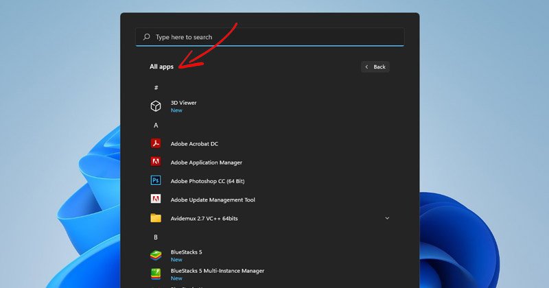 Come Mostrare Tutte Le App Per Impostazione Predefinita Nel Menu Start