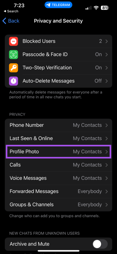 Come Nascondere L Immagine Del Profilo Di Telegram Da Contatti