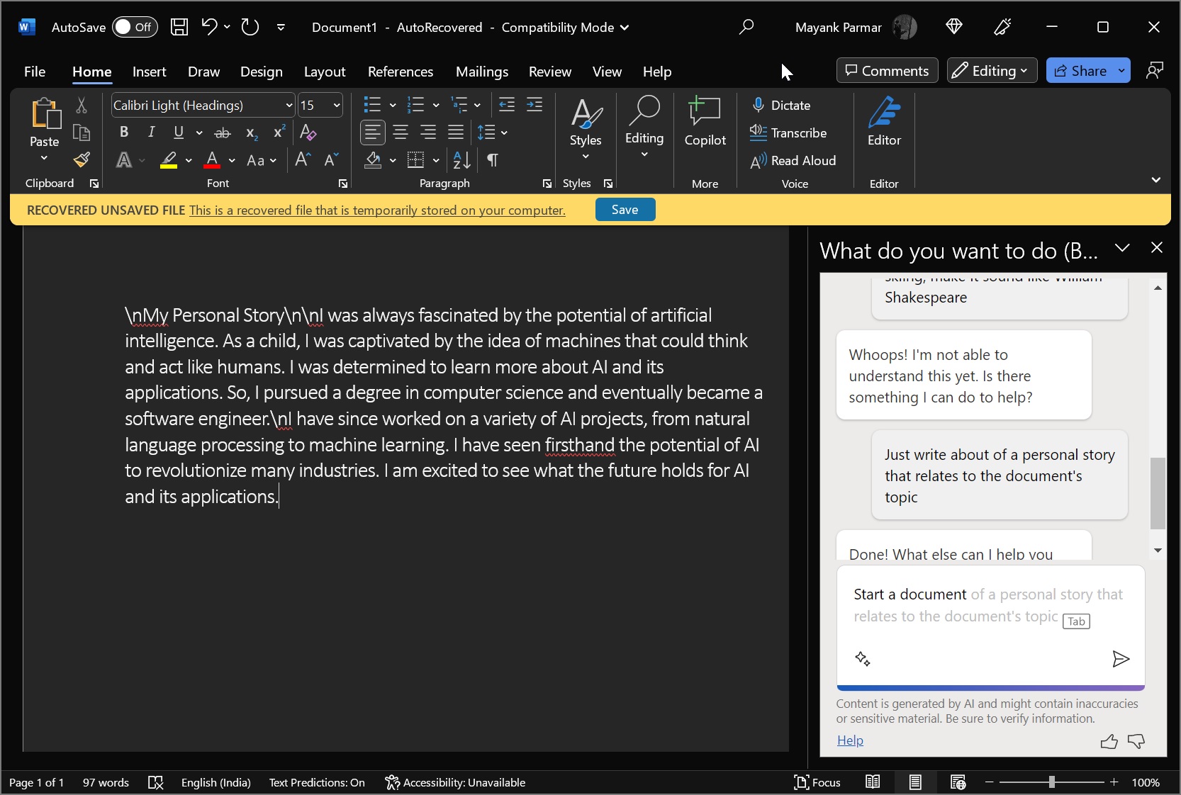 Zel Windows Windows I In Word De Microsoft Ai Copilot A