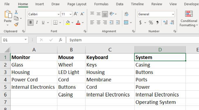 Jak utworzyć wiele połączonych list rozwijanych w programie Excel PL