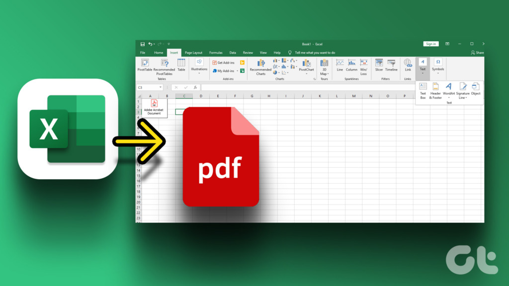 Maneiras De Inserir Um Documento Pdf Em Uma Planilha Do Excel No Windows Br Atsit