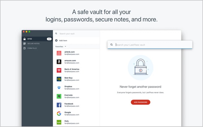 Lastpass für Mac-App-Screenshot