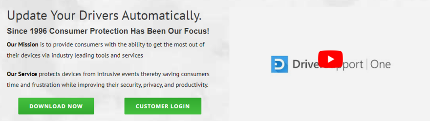 Die Homepage von DriverSupport