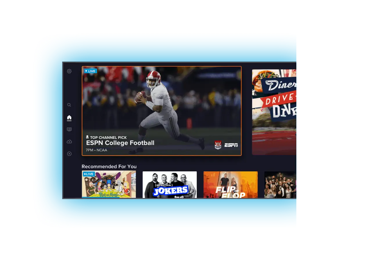 SLING TV Neuer App-Startbildschirm