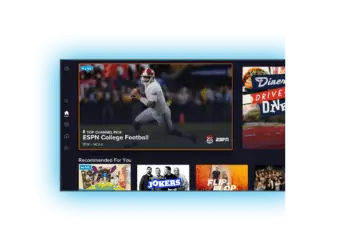 Startbildschirm für neue SLING-TV-App
