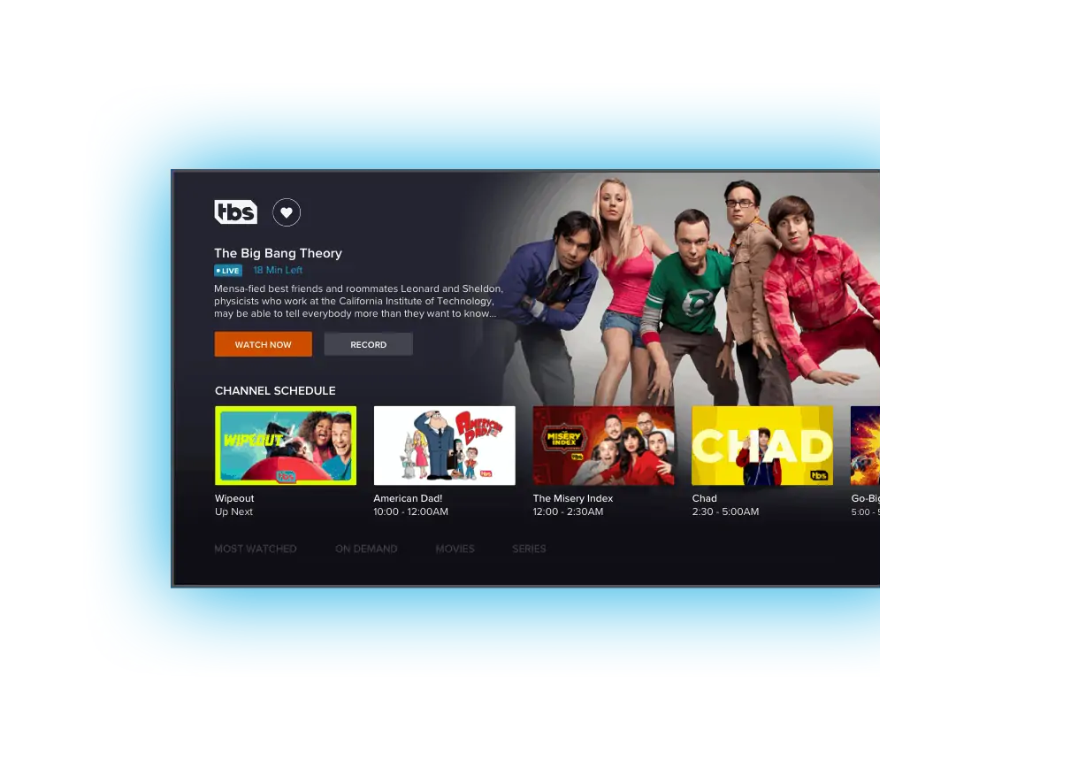 SLING TV Neue App Kanalansicht