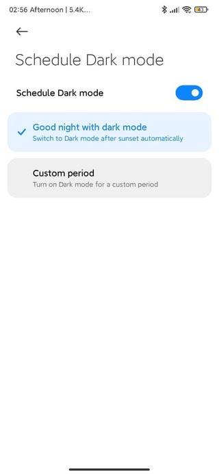 miui-12.5-geplanter-dunkler-Modus-Sonnenaufgang