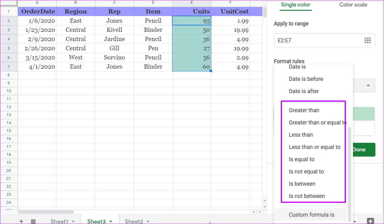 Eine Anleitung zur Verwendung der bedingten Formatierung in Google