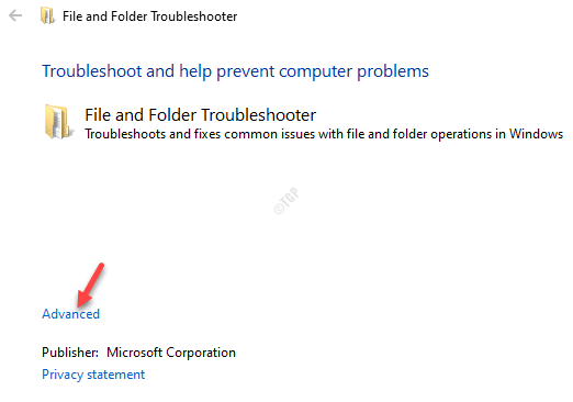 Datei-und Ordner-Troubleshooter Advanced