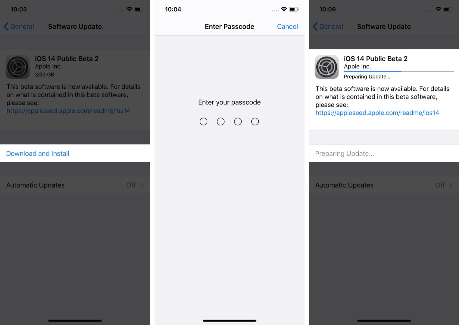 Installiere ios 14 public beta auf dem iPhone