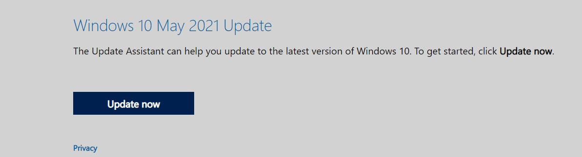 Installiere Windows 10 Mai 2021 Update