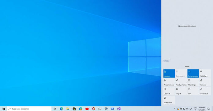 Windows 10 Action Center-Upgrade