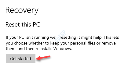 Recovery Reset This Pc Get Started