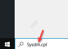 Windows-Suchleiste starten Sysdm.cpl