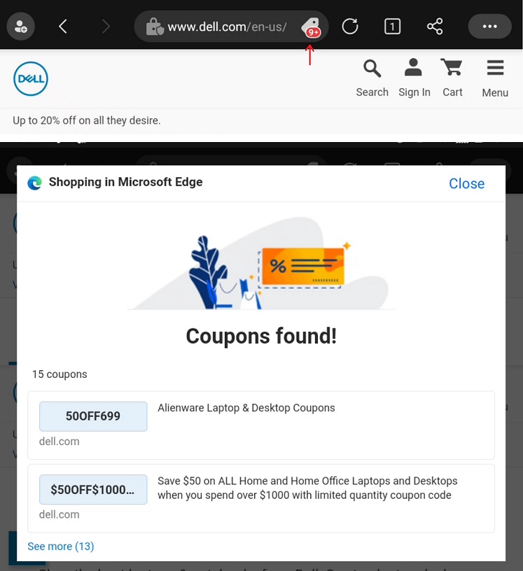 Microsoft Edge-Shopping