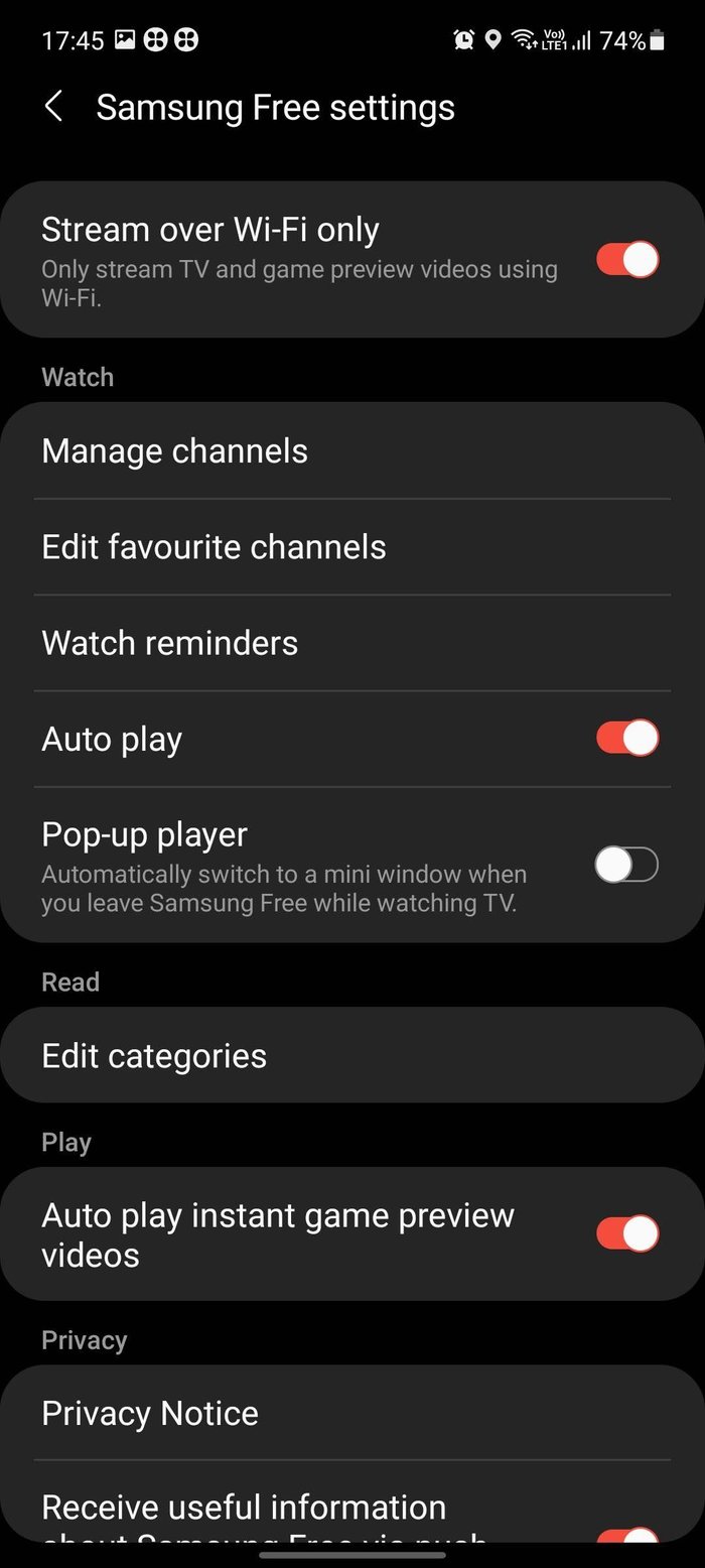Samsung kostenlos bearbeiten Kategorien