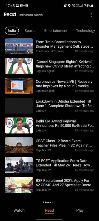 Samsung Free News Interest