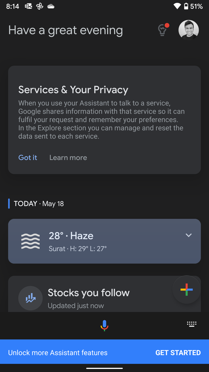 Google Discovery Today View