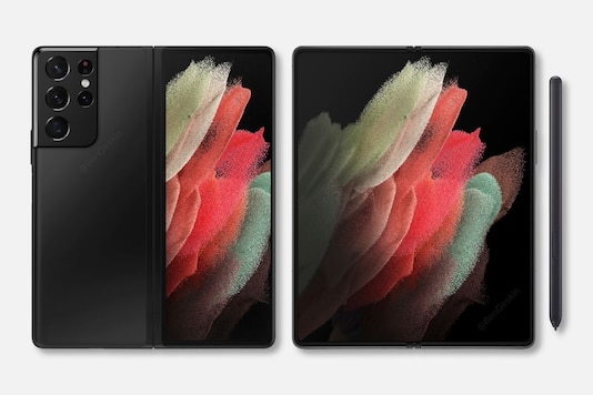 Samsung Galaxy Z Fold 3 Render. (Bildnachweis: Twitter/@BenGeskin)