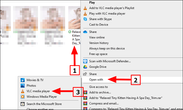 how to play dav video