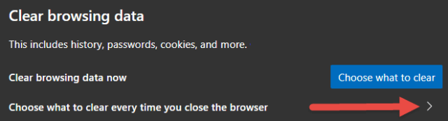 Edge Clear Browsing Daten