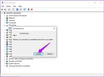 Device Manager Confirm Deinstall