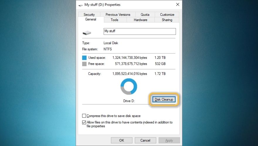Datenträgerbereinigung durchführen