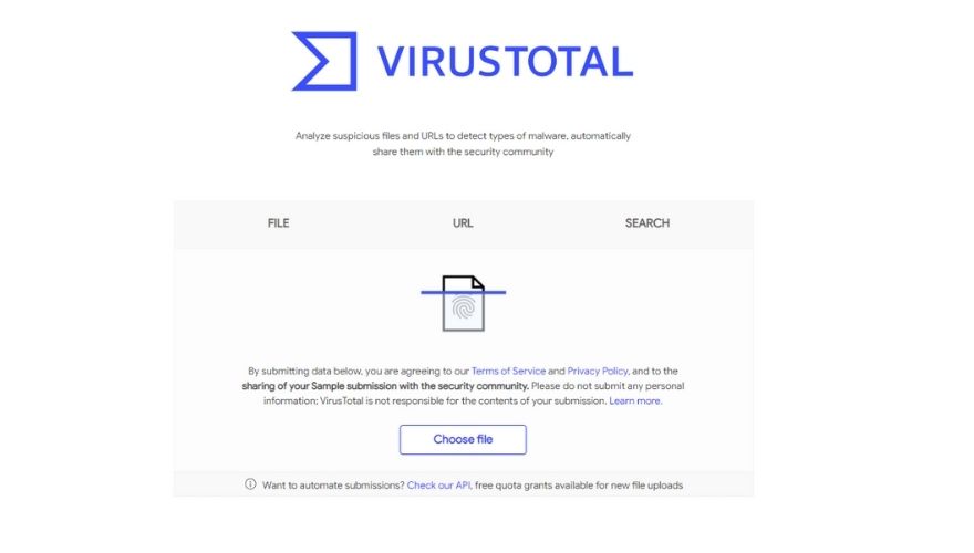 VirusTotal GUI