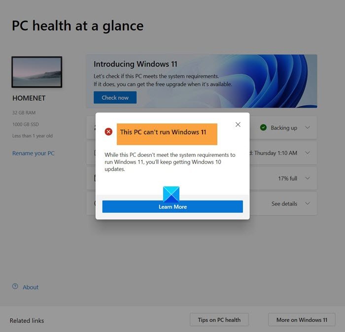 Auf diesem pc kann windows 11 nicht ausgef hrt werden repariere es