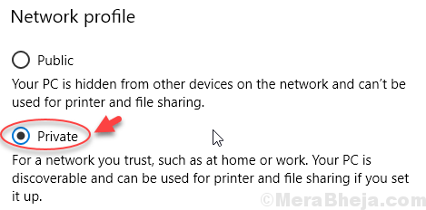 Privates Netzwerkprofil