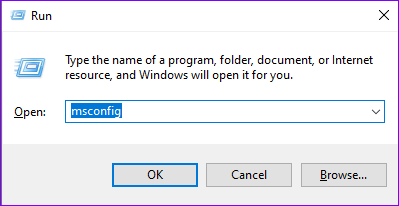 msconfig ausführen