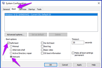 System Configuration Boot msconfig