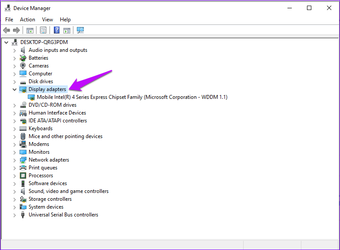 Display Adapter on Device Manager