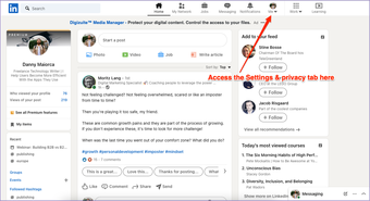 Linkedin Close account settings
