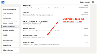Linkedin Account Management Hibernate