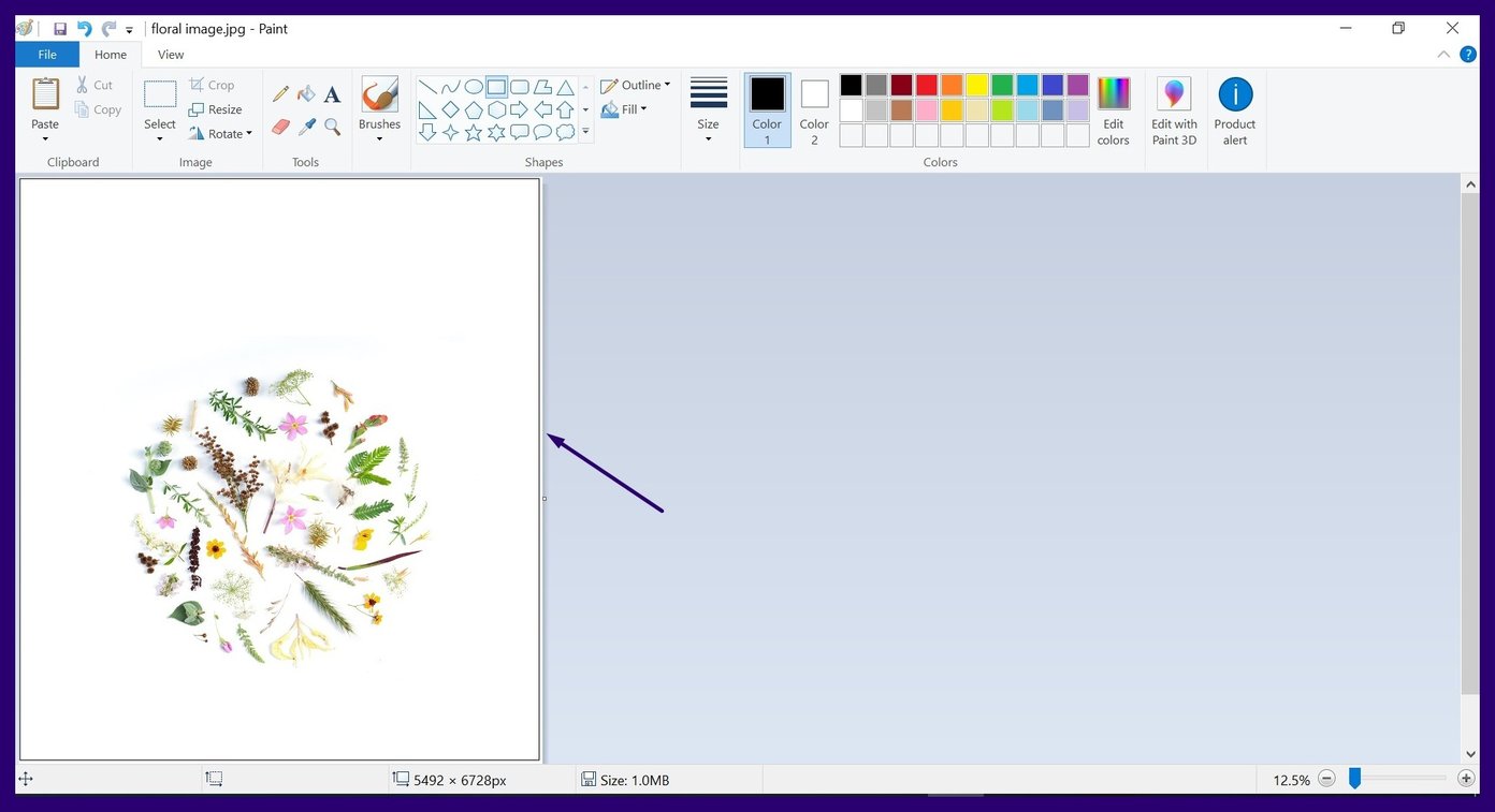 Rahmen mit Microsoft Paint Schritt 8 hinzufügen