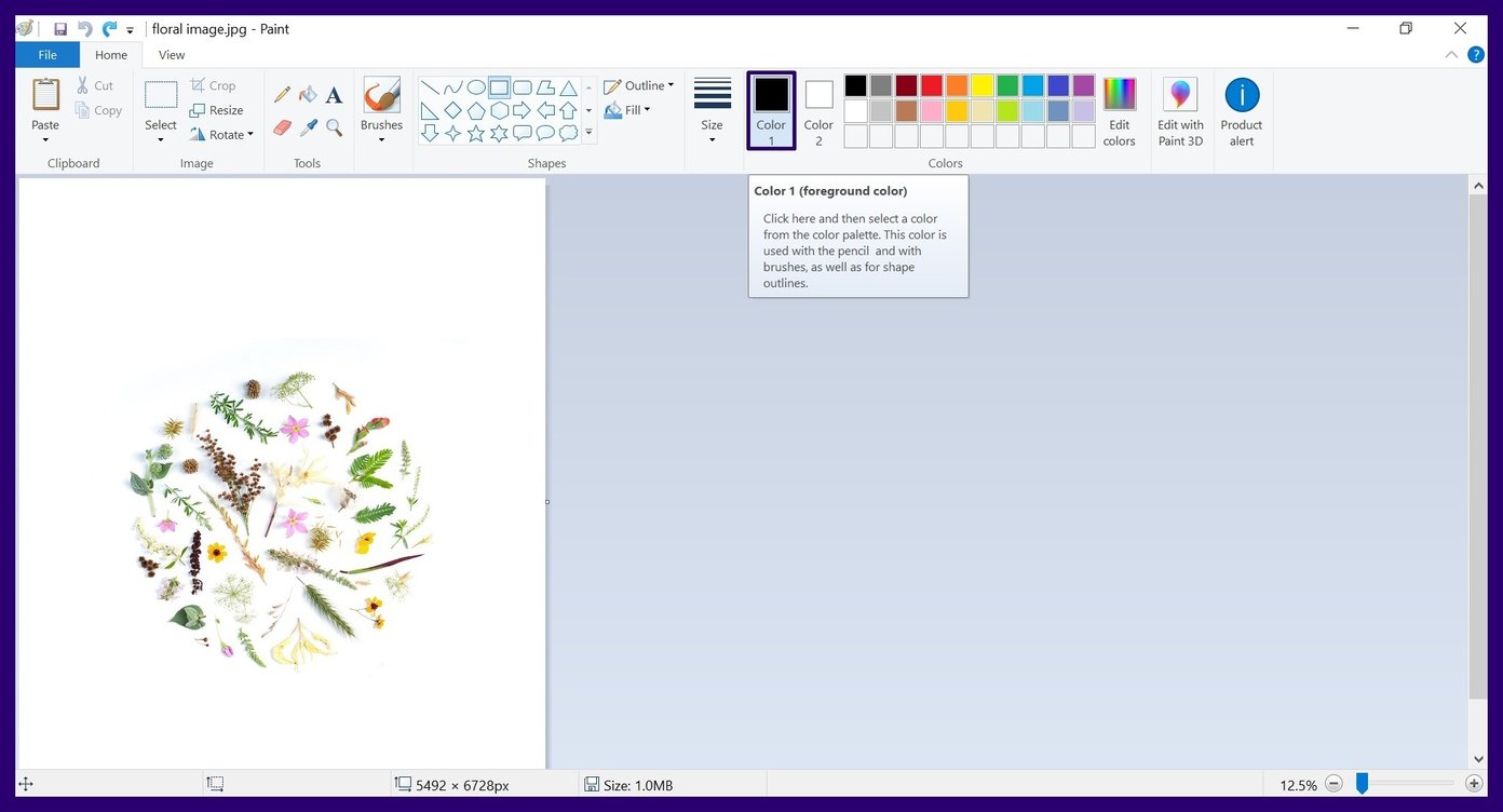 Rahmen mit Microsoft Paint Schritt 9 hinzufügen