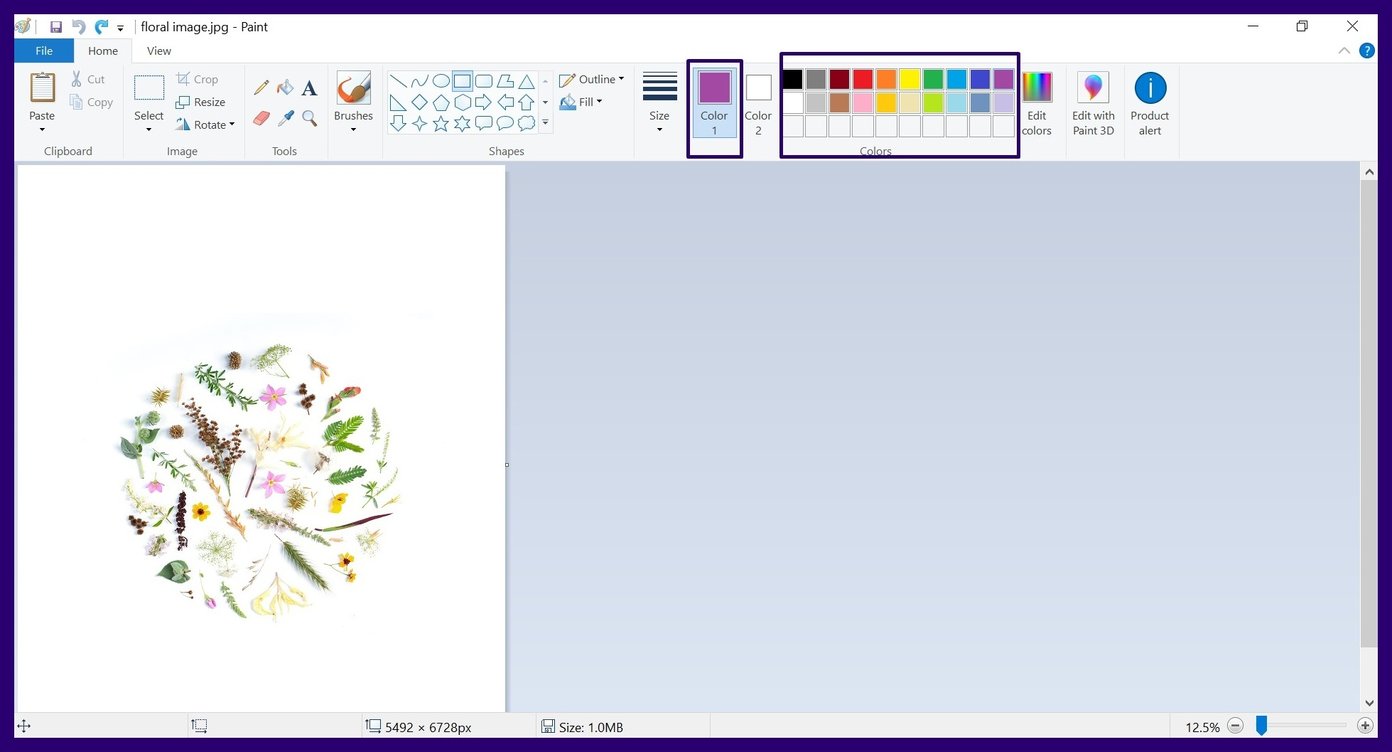 Rahmen mit Microsoft Paint Schritt 10 hinzufügen