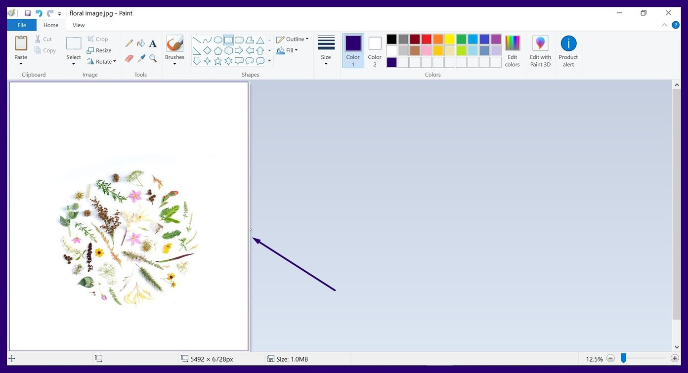 Add borders using microsoft paint step 14