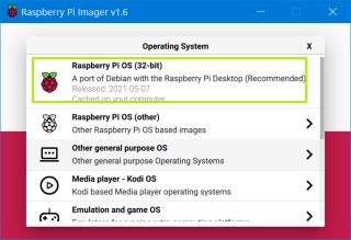 Choose Raspberry Pi OS