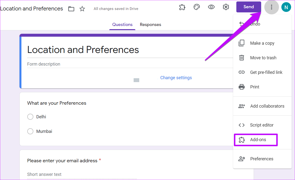 So senden sie e mails basierend auf einer antwort in google forms de