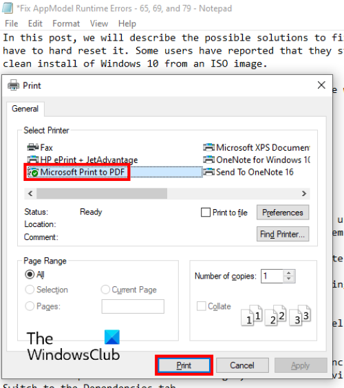 So speichern Sie eine NotepadDatei im HTMLund PDFFormat in Windows 10 DE Atsit