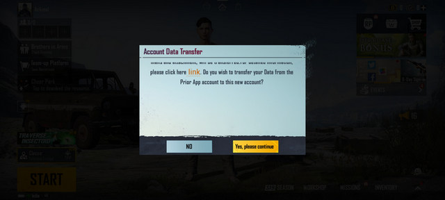 confirm account transfer bgmi
