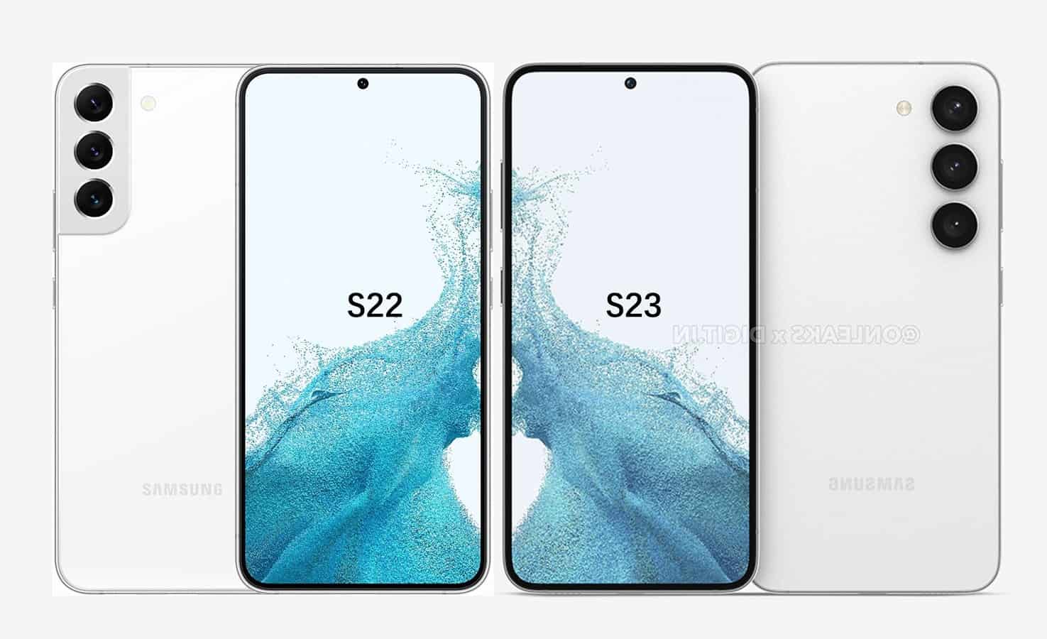 Werfen Sie einen Blick auf das Galaxy S22 und S23 nebeneinander DE Atsit