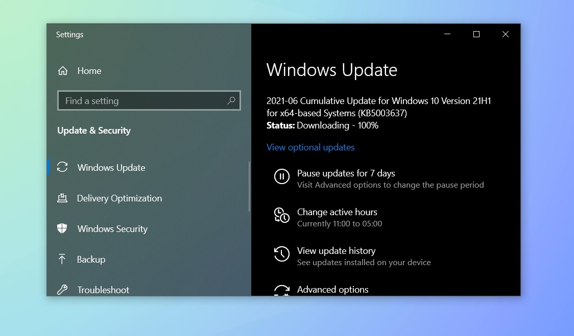 Junio ​​de 2021 Windows Update