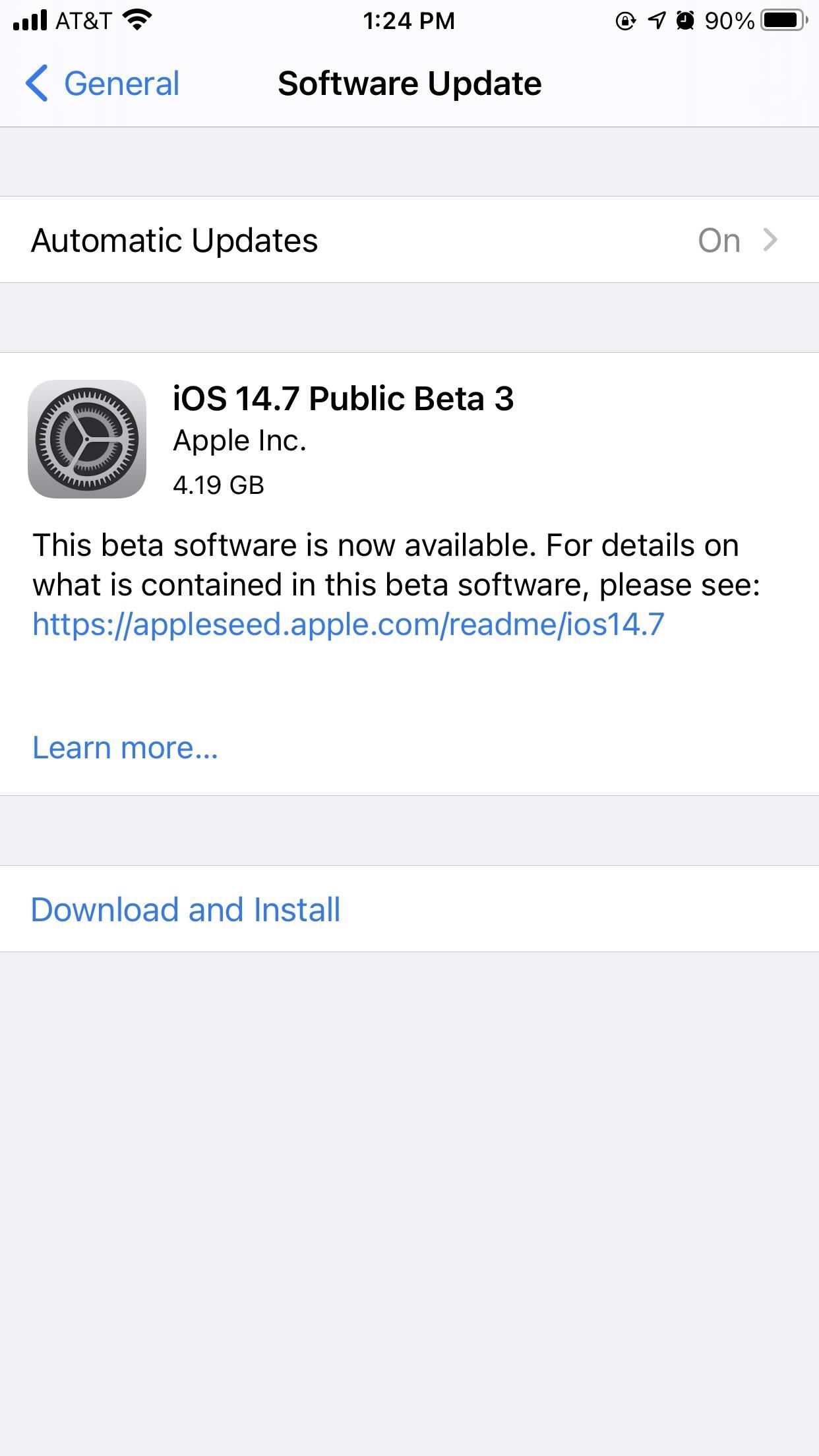 Apple lanza iOS 14.7 Beta 3 para iPhone