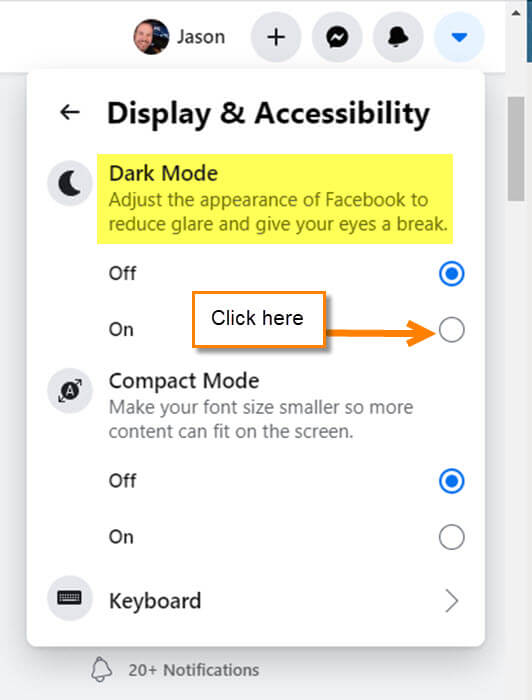 facebook-dark-mode-option