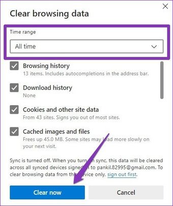 Borrar datos de navegación en Microsoft Edge